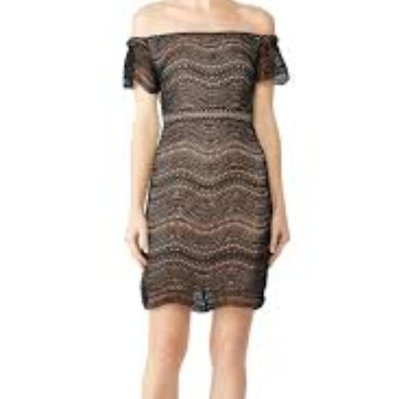 Stylestalker Short Sleeved Off the Shoulder Cocktail Dress - Picture 1 of 5